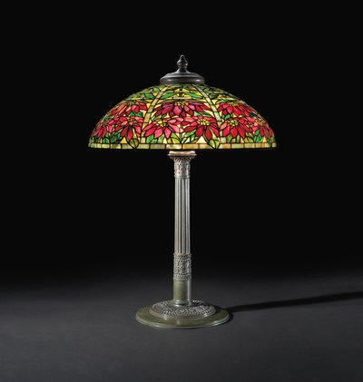 Lampada da tavolo Poinsettia, c.1910 da Tiffany and Company