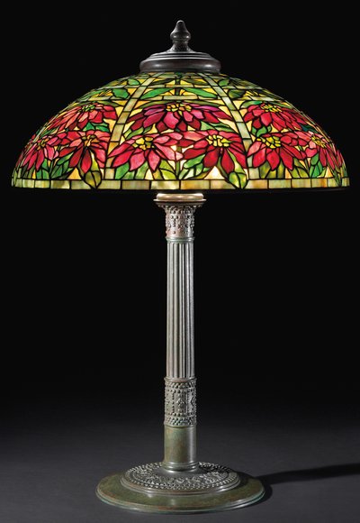 Lampada da tavolo Poinsettia, c.1910 da Tiffany and Company
