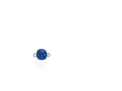 Anello (zaffiro, diamanti e platino) da Tiffany and Company