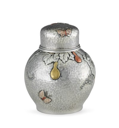 Scatola da tè, c.1880 (argento e metallo misto) da Tiffany and Company
