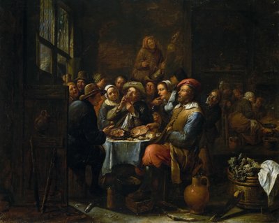 Interno di una taverna, c. 1650-1660 da Tilborgh