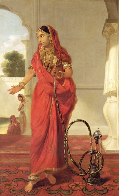 Una ballerina indiana con un narghilè, 1772 da Tilly Kettle