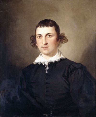 Ritratto di un Gentiluomo, probabilmente Mr. Lyte, in costume nero Van Dyke da Tilly Kettle
