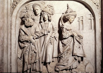 Tomba di Enrico II e sua moglie Cunegonda, (dettaglio) del processo di Cunegonda per adulterio da Tilman Riemenschneider