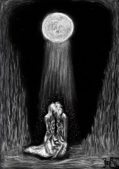 Abbraccio al chiaro di luna da Tim Hoinkis