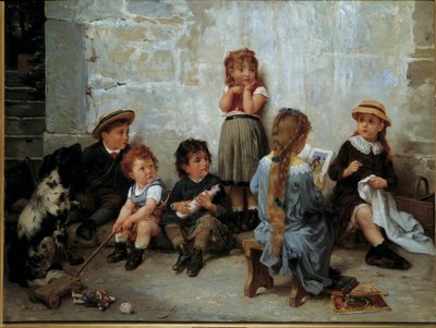 Il passaggio emozionante: bambini che ascoltano un libro da Timoleon Marie Lobrichon