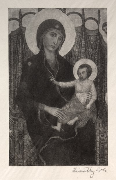 Vecchi maestri italiani: Madonna con Bambino, 1885 da Timothy Cole