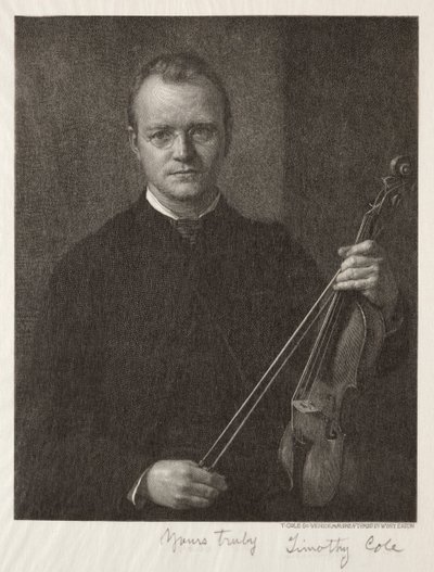 Vecchi Maestri Italiani: Ritratto di Timothy Cole Uomo con Violino, 1892 da Timothy Cole
