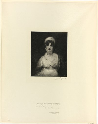 Ritratto di Mrs. Siddons, da Old English Masters da Timothy Cole
