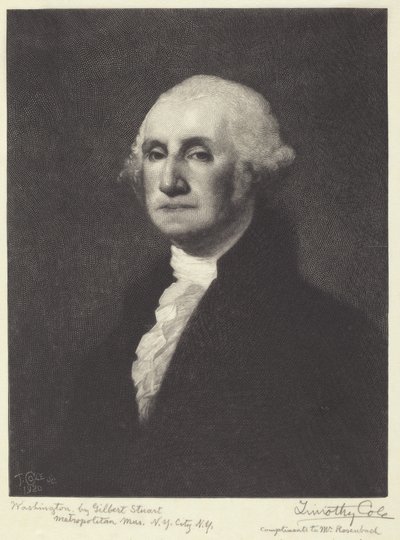 Washington da Timothy Cole after Gilbert Stuart