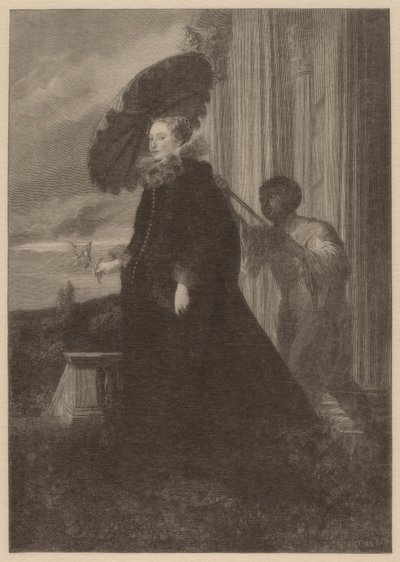 Marchesa Elena Grimaldi, moglie del Marchese Nicola Cattaneo da Timothy Cole after Sir Anthony van Dyck