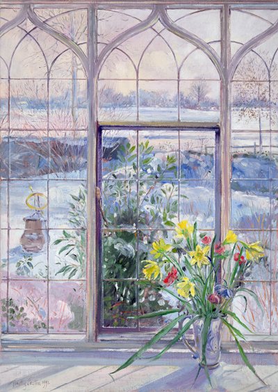Narcisi e meridiana contro la neve da Timothy Easton