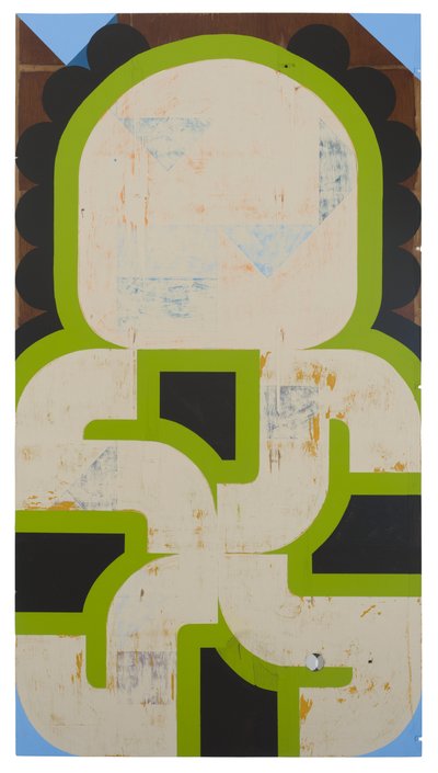 Sap Runner, 2019 (lattice su pannello trovato) da Timothy Gierschick II