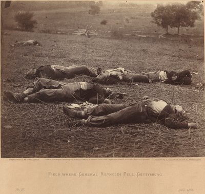 Campo dove cadde il generale Reynolds, Gettysburg, 5 luglio 1863 da Timothy H. O