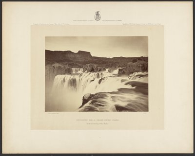 Cascate di Shoshone, fiume Snake, Idaho, vista dalla cima delle cascate da Timothy H. OSullivan