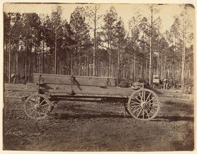 [Carro con cassa oblunga, forse contenente pistole o fucili] da Timothy H. O