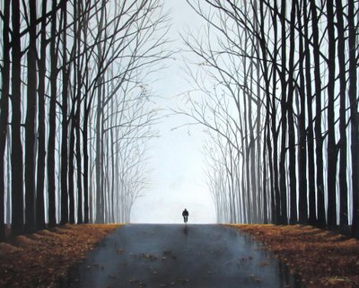 Mattina in bicicletta (acrilico su tela), 2016 da Tina Palmer