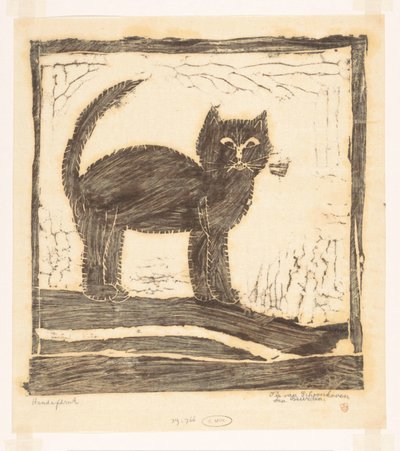 Gatto con la coda in alto da Tip van Schoonhoven