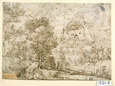 Paesaggio con uccelli in volo da Titian (c.1488 1576)