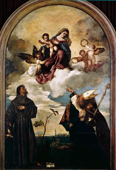 Madonna in gloria con Bambino, Santi Francesco e Alvise e il donatore Luigi Gozzi da Titian (c.1488 1576)
