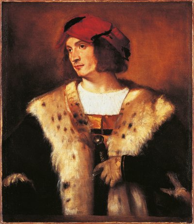 Ritratto di giovane uomo vestito di pelliccia da Titian (c.1488 1576)