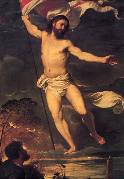 Resurrezione di Cristo, dettaglio dal pannello centrale della Pala Averoldi, di Tiziano Vecellio da Titian (c.1488 1576)