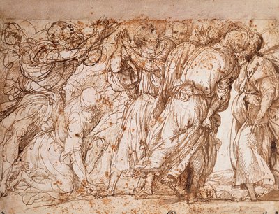 Studio del gruppo degli Apostoli nella Chiesa dell