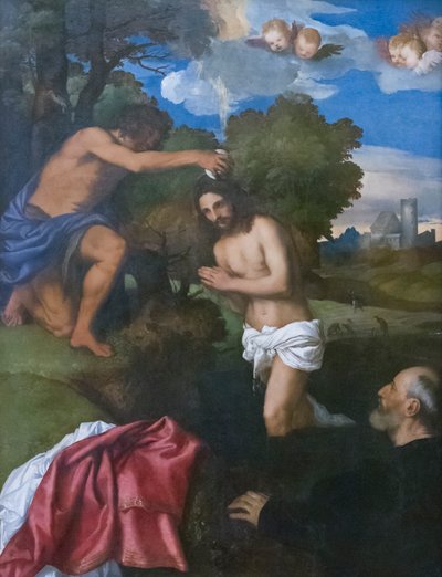 Il Battesimo di Cristo, c.1512 da Titian (c.1488 1576)