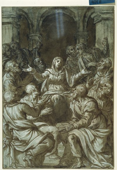 La Vergine Maria con gli Apostoli di Santo Spirito da Titian (c.1488 1576)