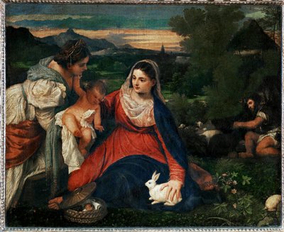 La Vergine con il coniglio ... da Titian (c.1488-1576)