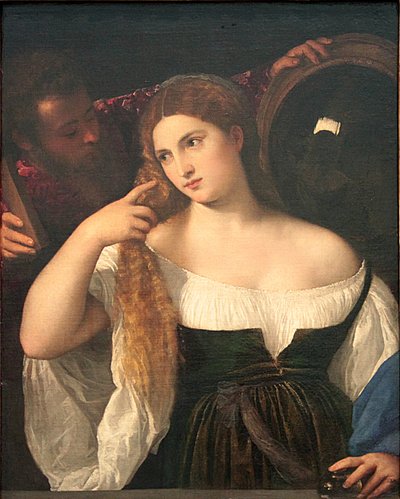 Francese:  La Femme au miroir Donna con specchio da Titian