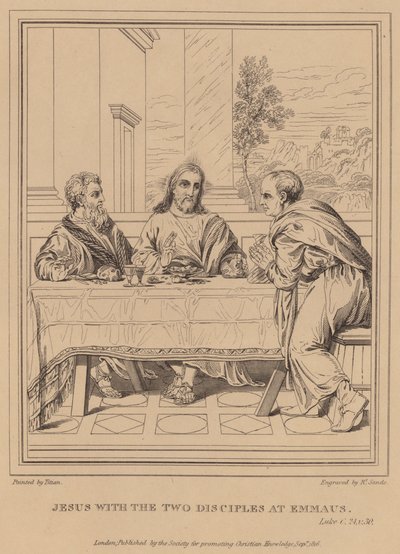 Gesù con i due discepoli a Emmaus, Luca da Tiziano Vecelli