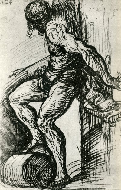 Schizzo per il San Sebastiano, c1518 da Tiziano Vecelli