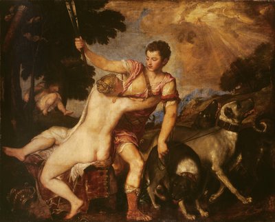 Venere e Adone, 1555 da Tiziano Vecelli