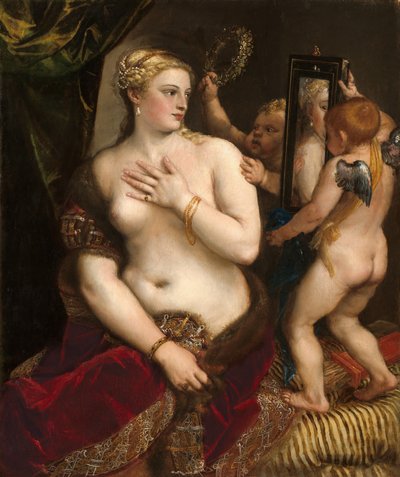 Venere con uno specchio, c. 1555 da Titian