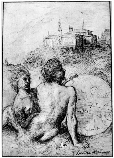 Paesaggio con satiri da Tiziano Vecelli