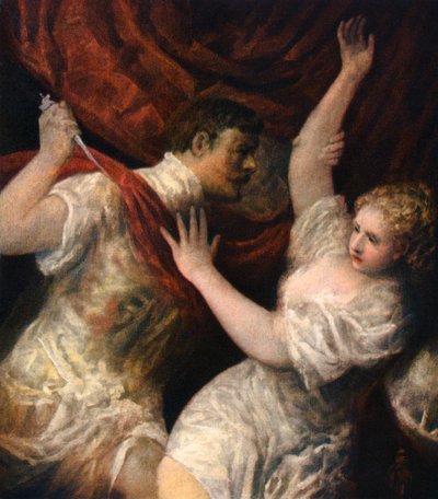 Lucrezia e Tarquinio, c1560s, 1937 da Tiziano Vecelli