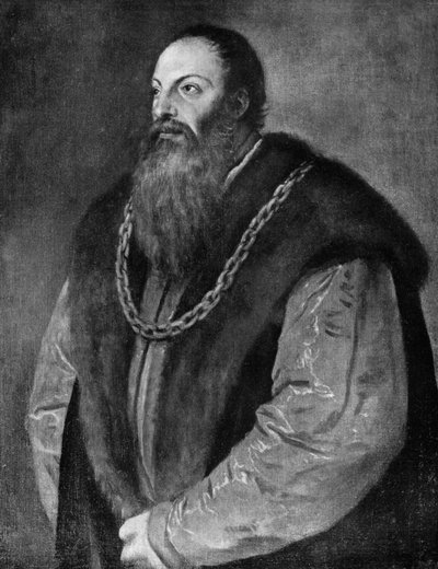 Pietro Aretino, autore, drammaturgo, poeta e satirico italiano, c1548-1551 1912 da Tiziano Vecelli