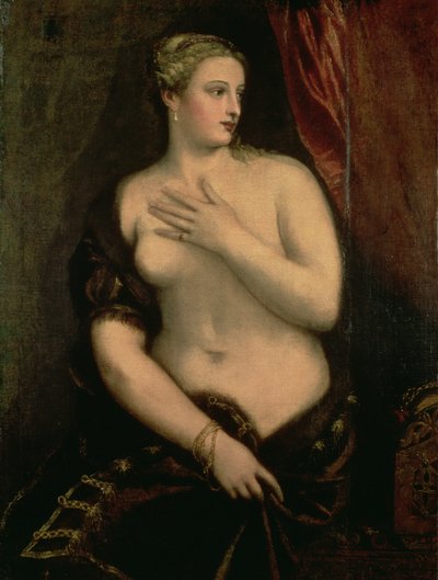 Venere che contempla il suo riflesso in uno specchio da Tiziano Vecelli