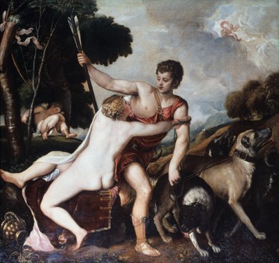 Venere e Adone, 1553 da Tiziano Vecelli