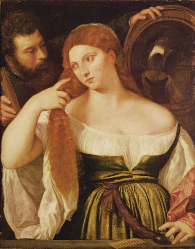 Donna che si pettina i capelli da Tiziano Vecelli