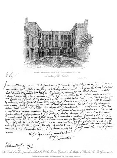 Una lettera del Dr. Smollett a Samuel Richardson, 1756, 1840 da Tobias George Smollett