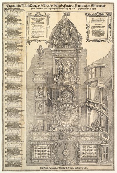 Orologio astronomico nella cattedrale di Strasburgo, 1574 da Tobias Stimmer