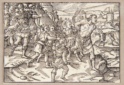 I giovani falisci frustano il loro insegnante traditore da Tobias Stimmer