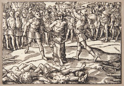 La decapitazione del figlio di Bruto da Tobias Stimmer