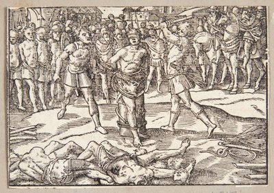 La decapitazione del figlio di Bruto da Tobias Stimmer