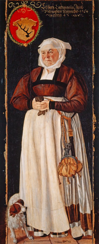 Ritratto di Eslbeth Lochmann, moglie di Jacob Schwytzer, 1564 da Tobias Stimmer