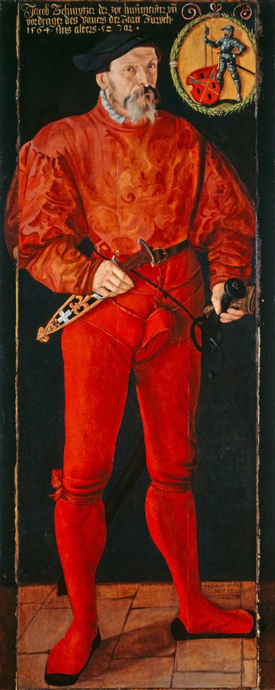 Ritratto del portabandiera di Zurigo Jacob Schwytzer, 1564 da Tobias Stimmer