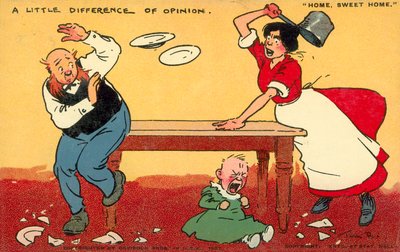 Casa dolce casa, Una differenza di opinione (cromolitografia) da Tom Browne