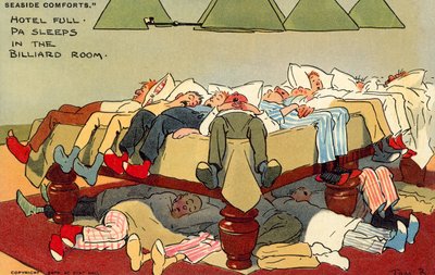 Hotel pieno, papà dorme nella sala biliardo da Tom Browne